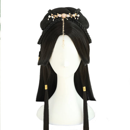 Ancient Costume Wig Female Ancient Style Han Chinese Clothing Lazy Whole Head Cover