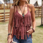 Women's Spaghetti-Strap Sassy Western-Style Tank Top