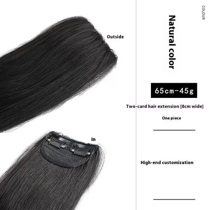 Handmade Natural Edging Straight Hair Multi-piece Wig