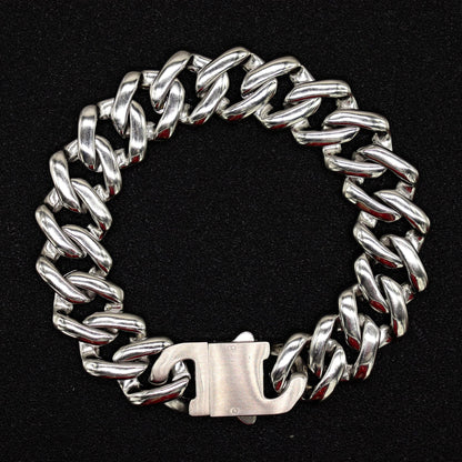 European And American Hip-hop Full Diamond Cuban Chain Titanium Steel Necklace