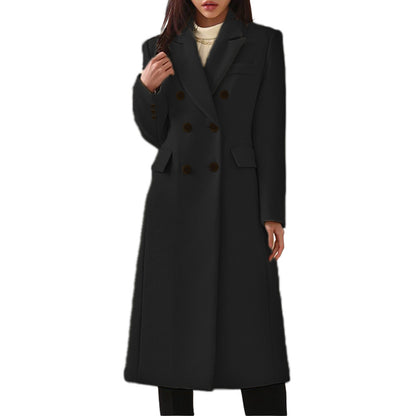 New Autumn Winter Simple Women's Wool Coat
