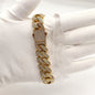 European And American Hip-hop Full Diamond Cuban Chain Titanium Steel Necklace