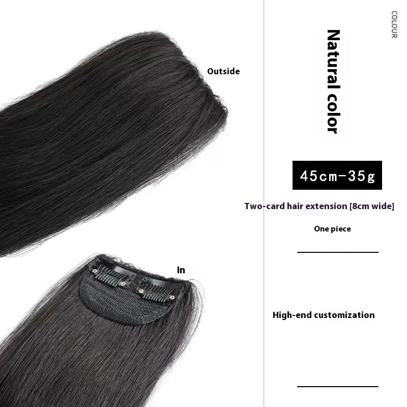 Handmade Natural Edging Straight Hair Multi-piece Wig