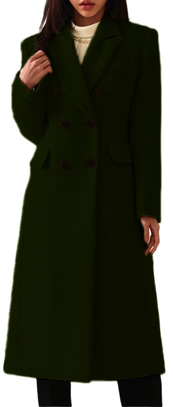 New Autumn Winter Simple Women's Wool Coat