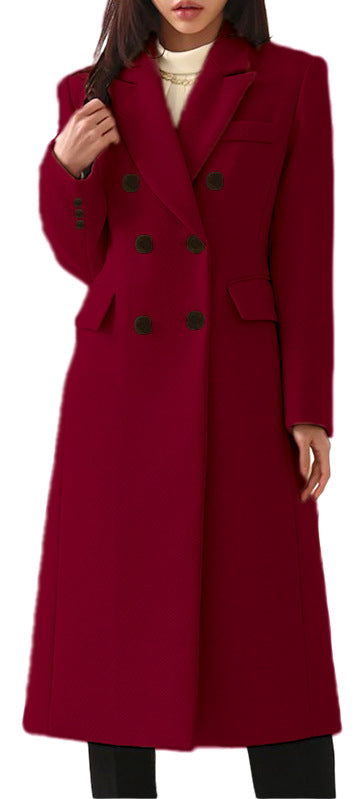 New Autumn Winter Simple Women's Wool Coat