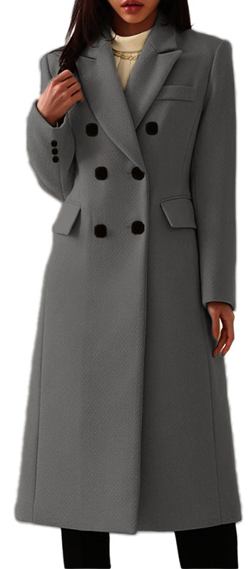 New Autumn Winter Simple Women's Wool Coat