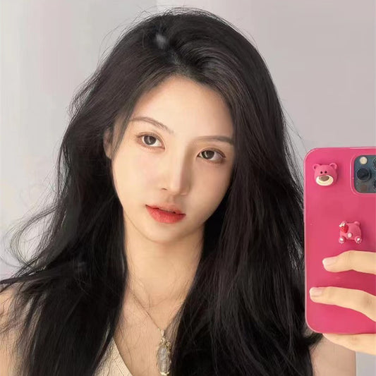 Handmade Natural Edging Straight Hair Multi-piece Wig