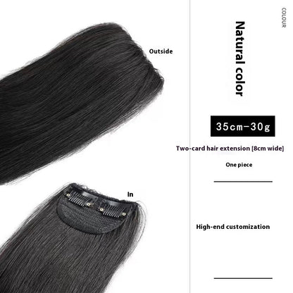 Handmade Natural Edging Straight Hair Multi-piece Wig