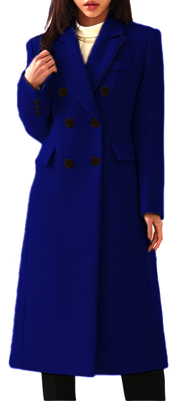 New Autumn Winter Simple Women's Wool Coat